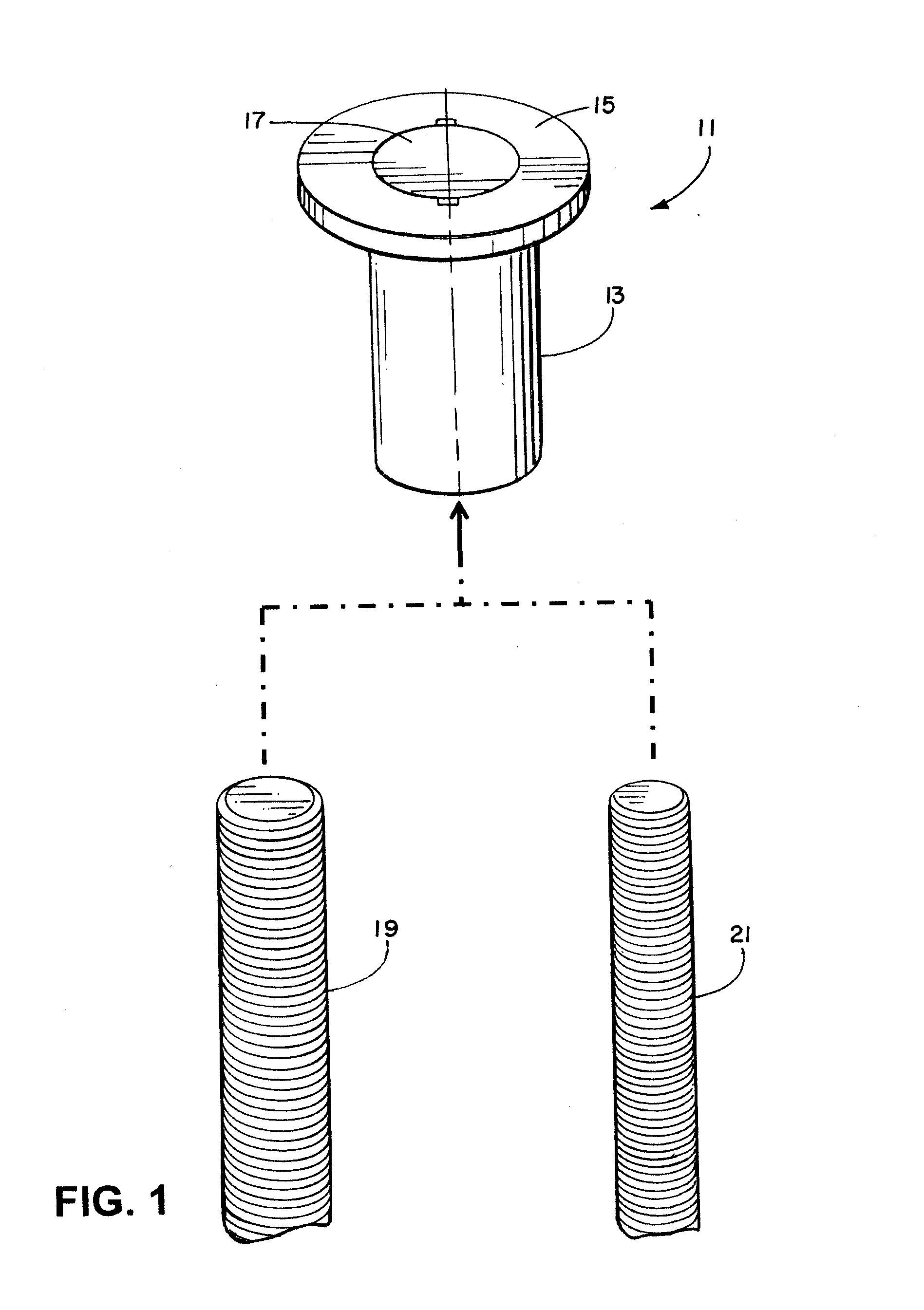 Quick connect anchor for poured concrete ceilings on metal or wood decks