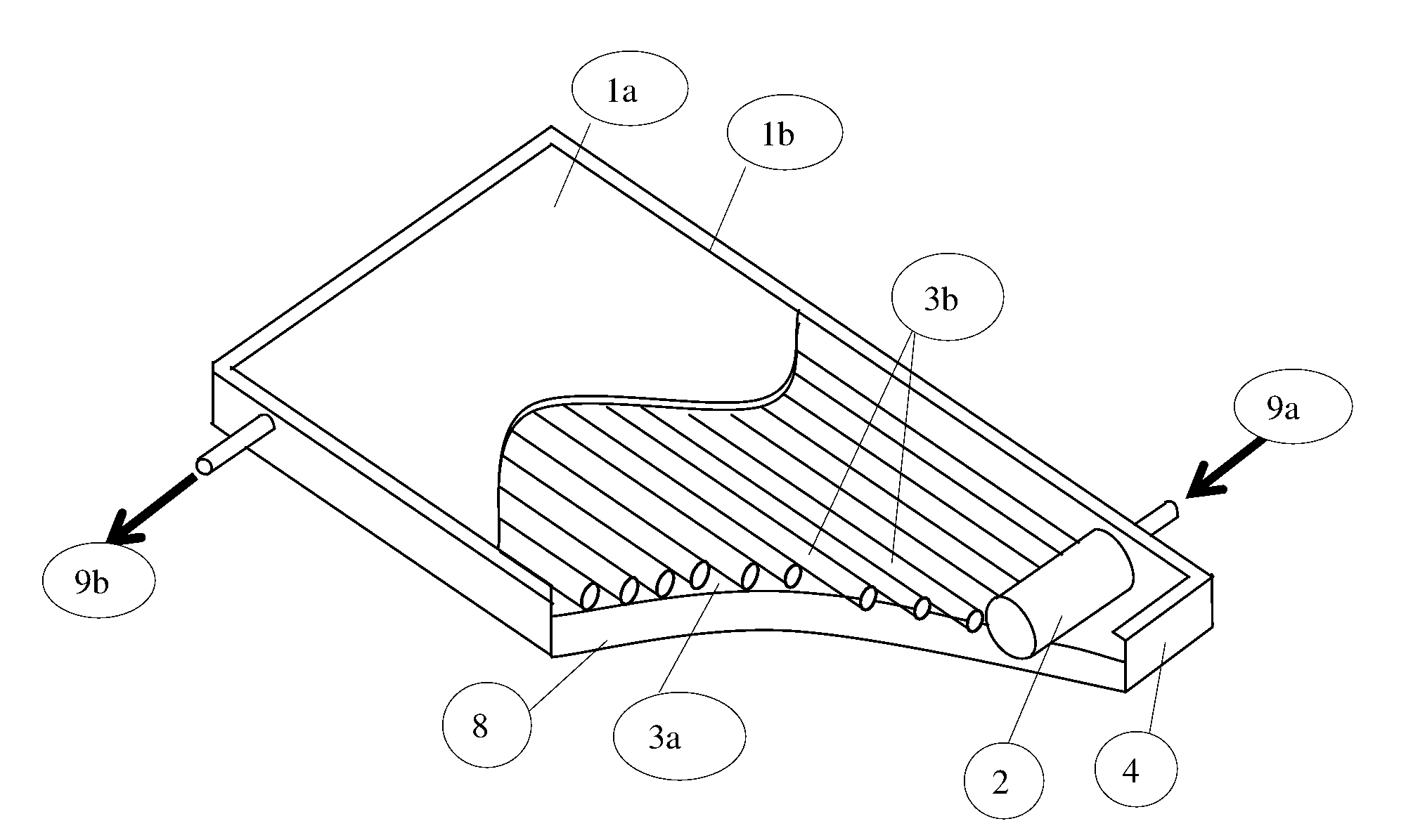 All-polymer flat plate heating solar panel with integrated controller