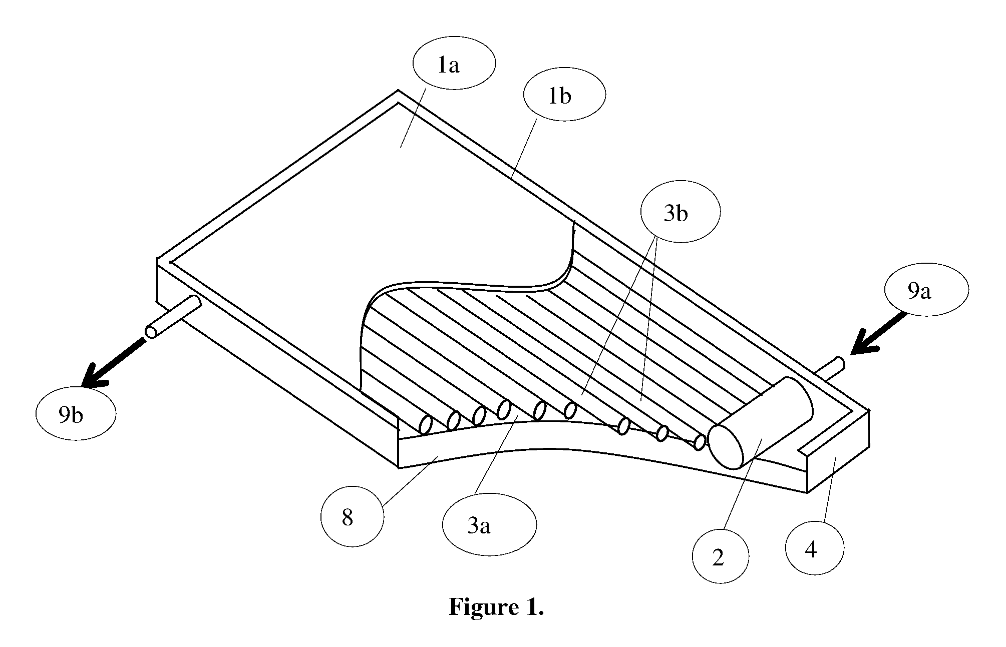 All-polymer flat plate heating solar panel with integrated controller