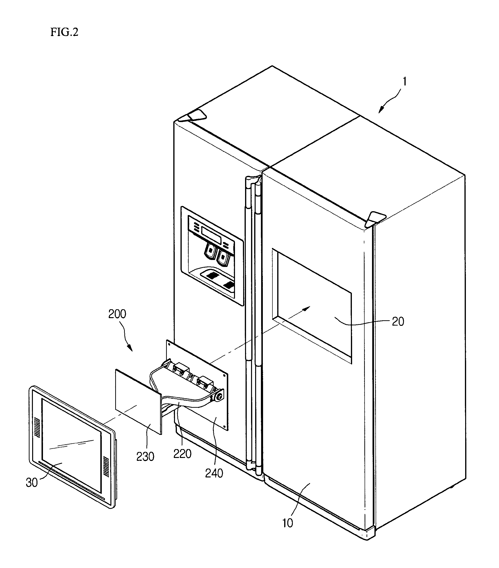 Refrigerator and display device guiding apparatus of the same