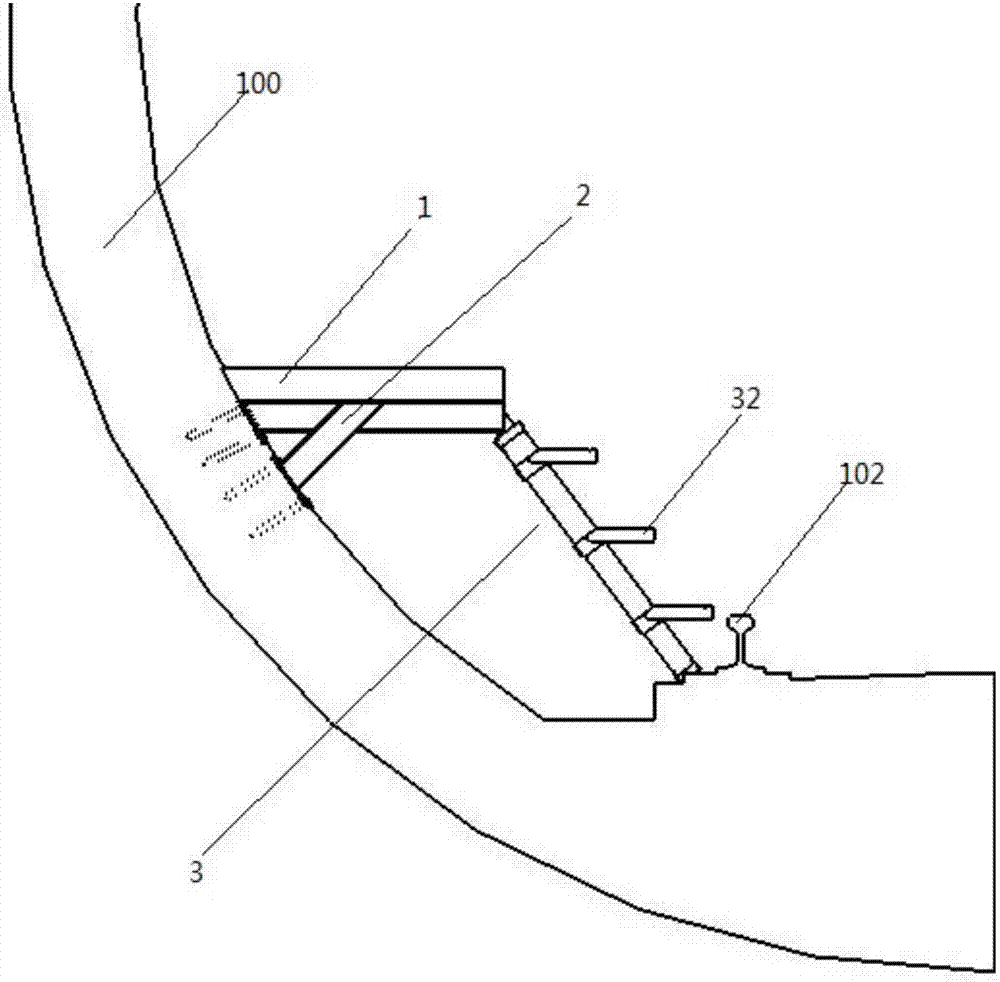 Rapid decentralization device and method used for subway decentralization platform to rail-travelling area