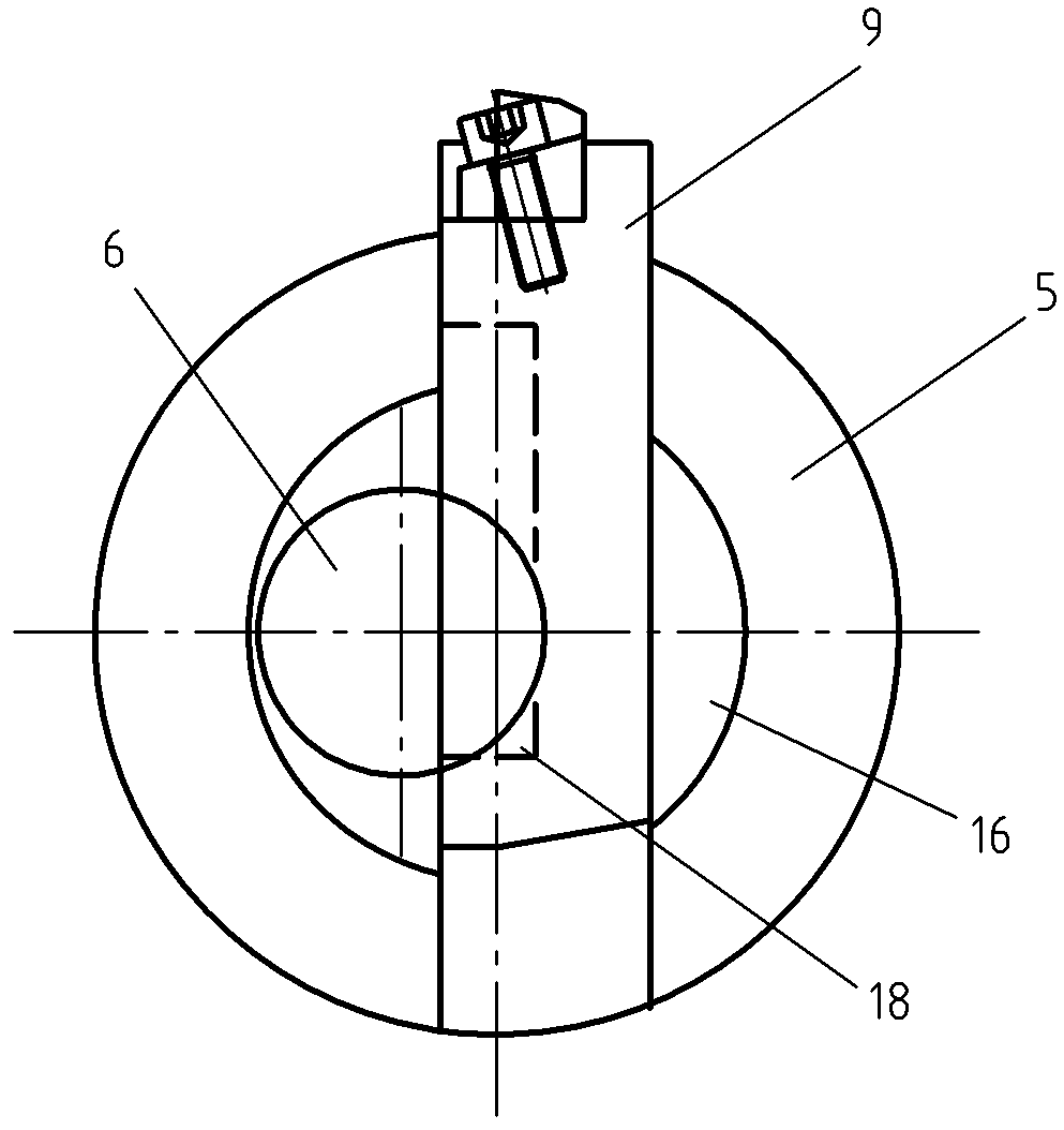 Boring rod component for machining thrust surface of diesel body