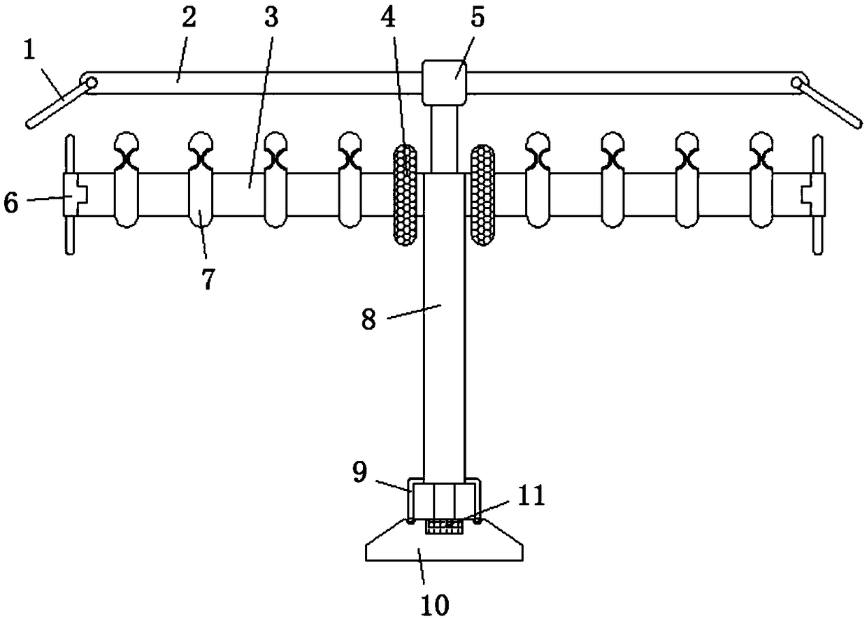 Placing frame for storing molybdenum rod electric heating element
