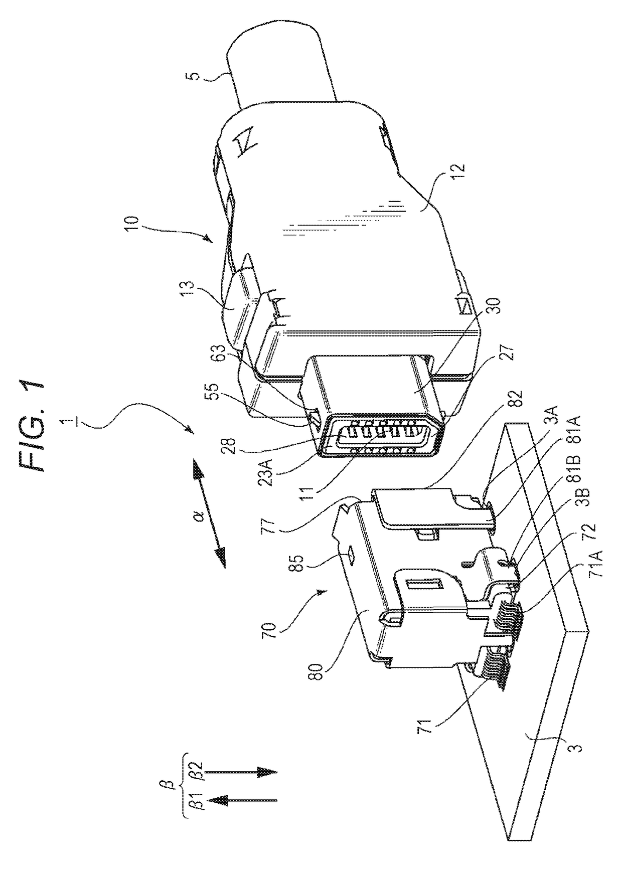 Connector having shell and connector device