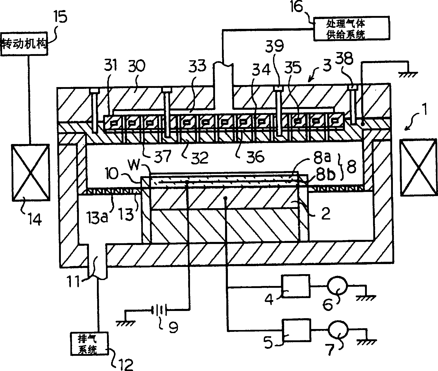 Upper electrode and plasma processing device