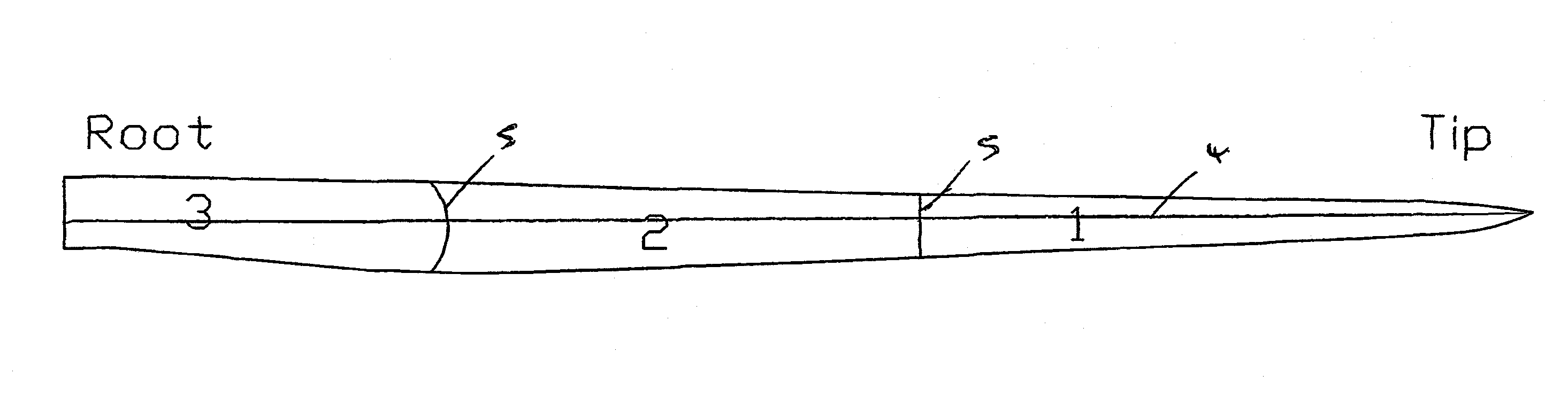Blade for a turbine operating in water