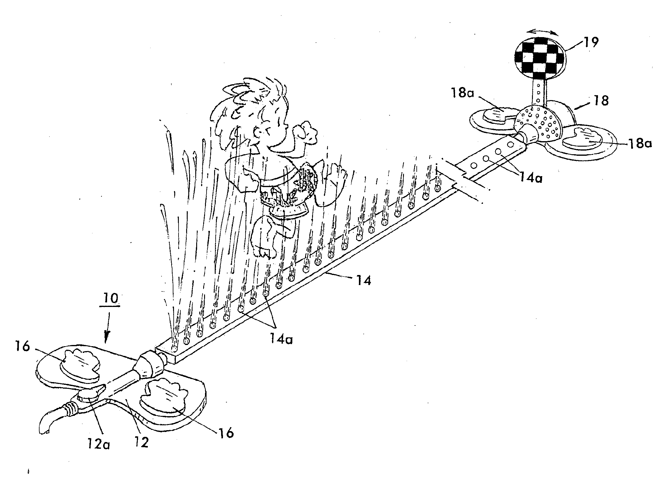 Water device for use in a water game