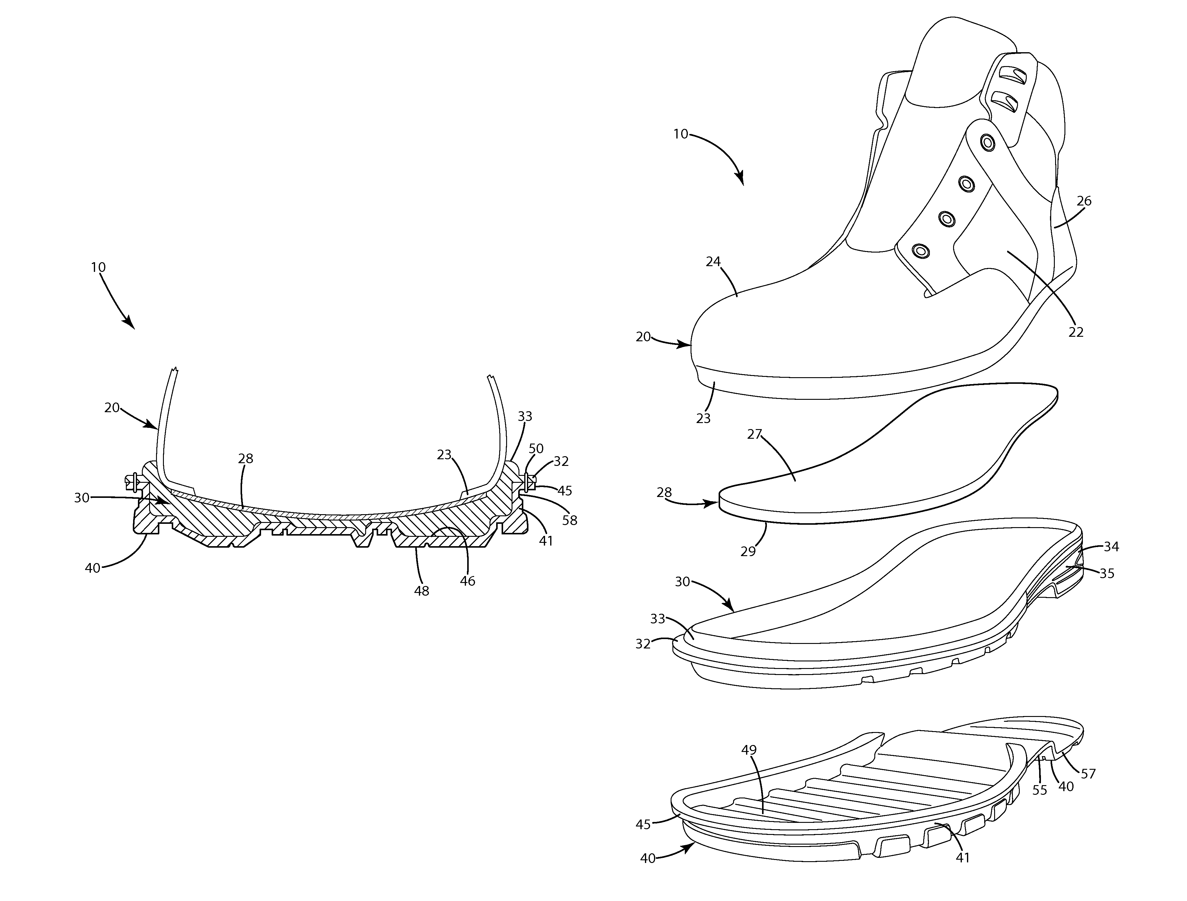 Sole construction and related method of manufacture