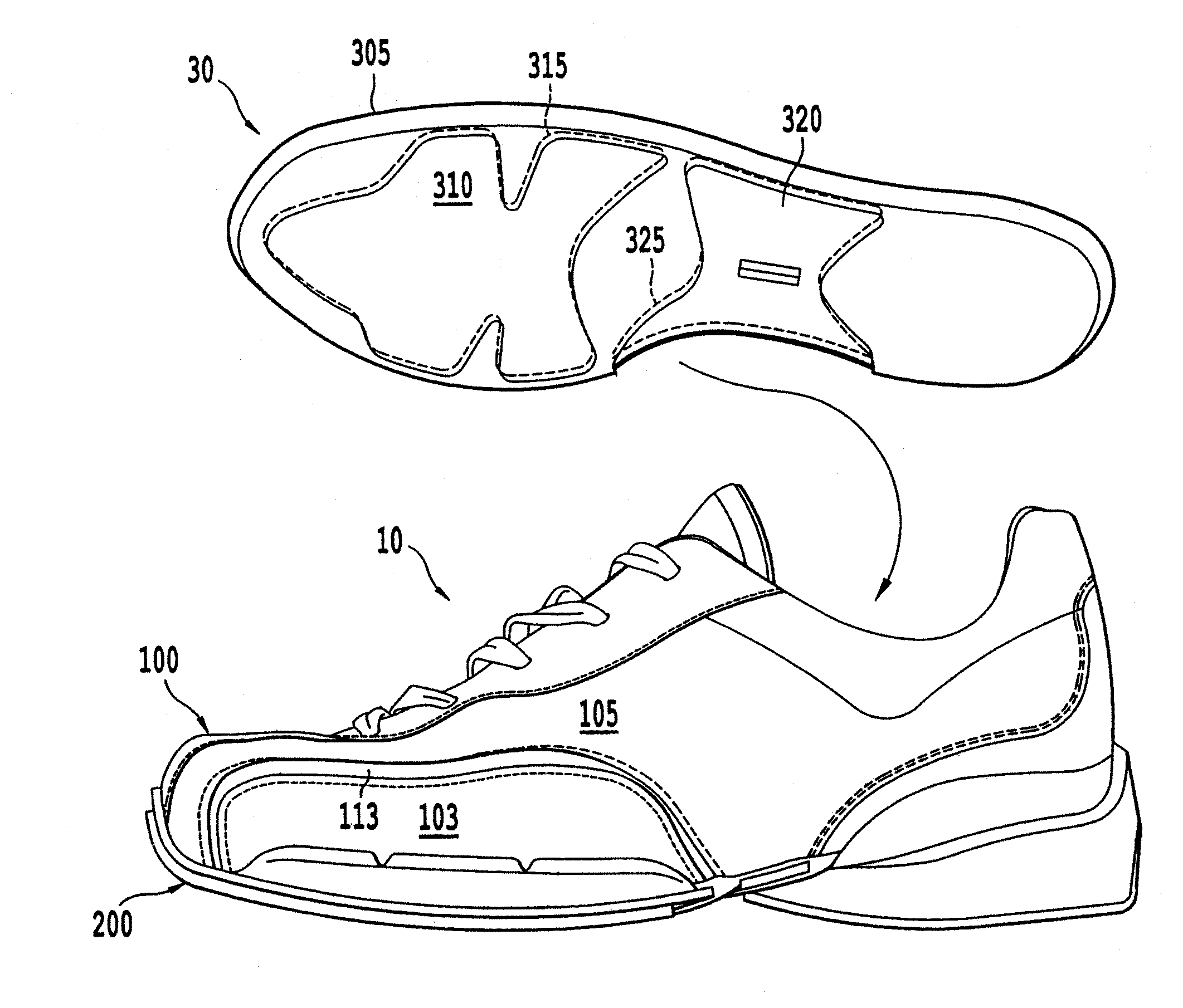Adjustable arch support assembly