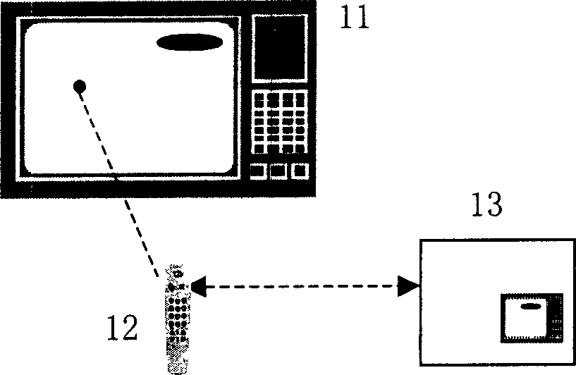 Remote control device and method based on video frequency picture detection