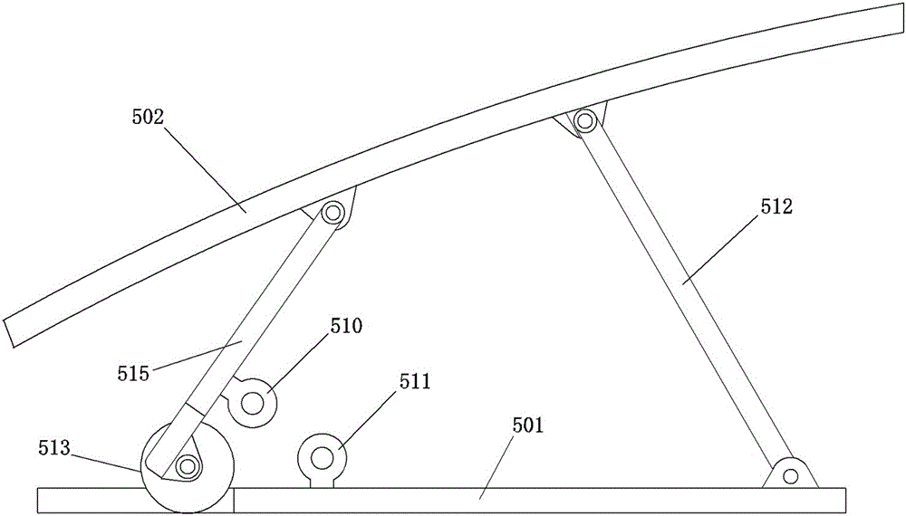 Simple type cushion overturning and driving device of parallel-edge toilet and flipping fixing seat