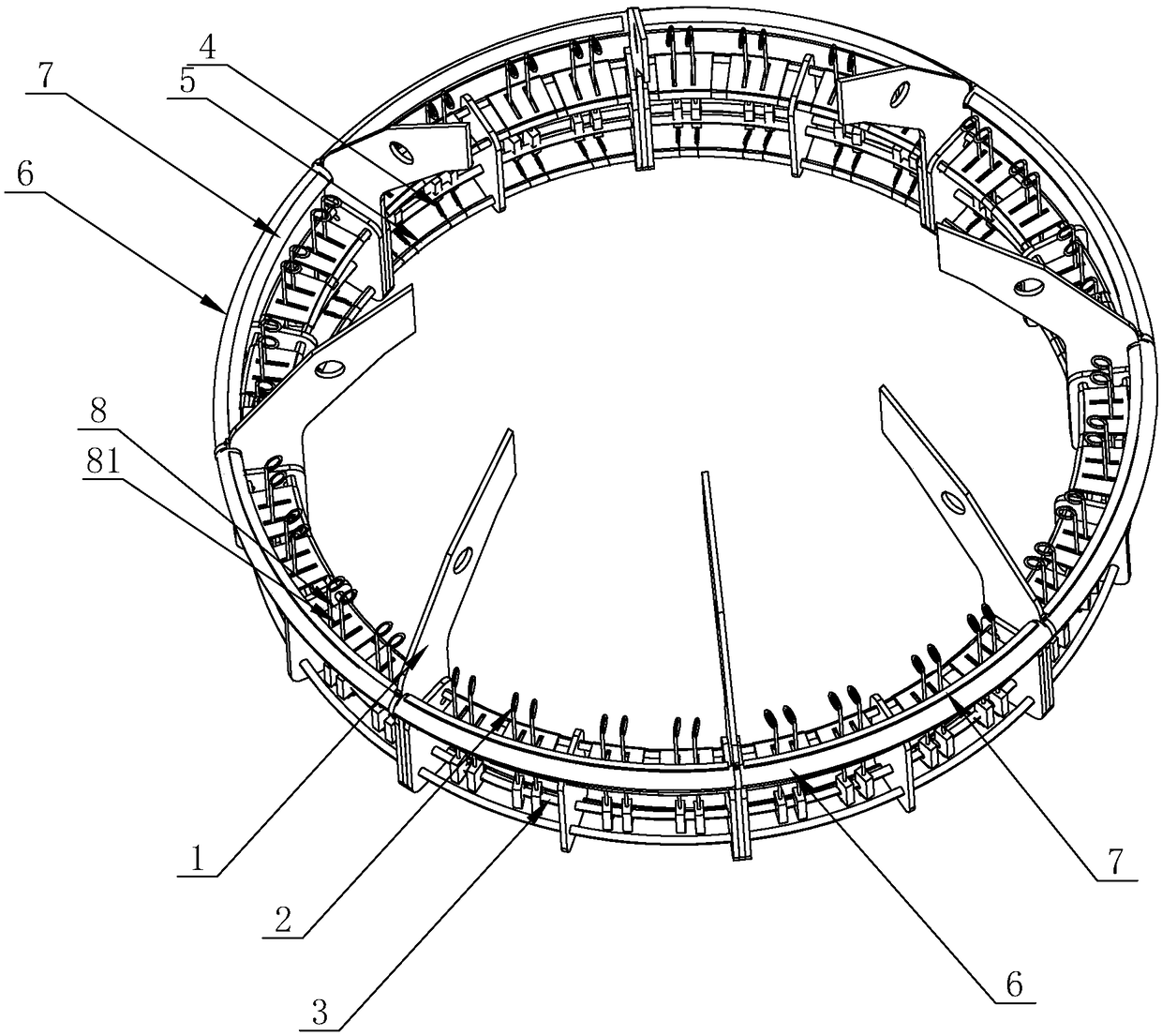 Thread breaking stopping device of plastic circular weaving machine