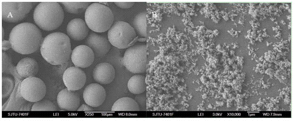 Method for preparing microspheres through oil in nano-particle suspension-oil in oil and sustained-release microspheres