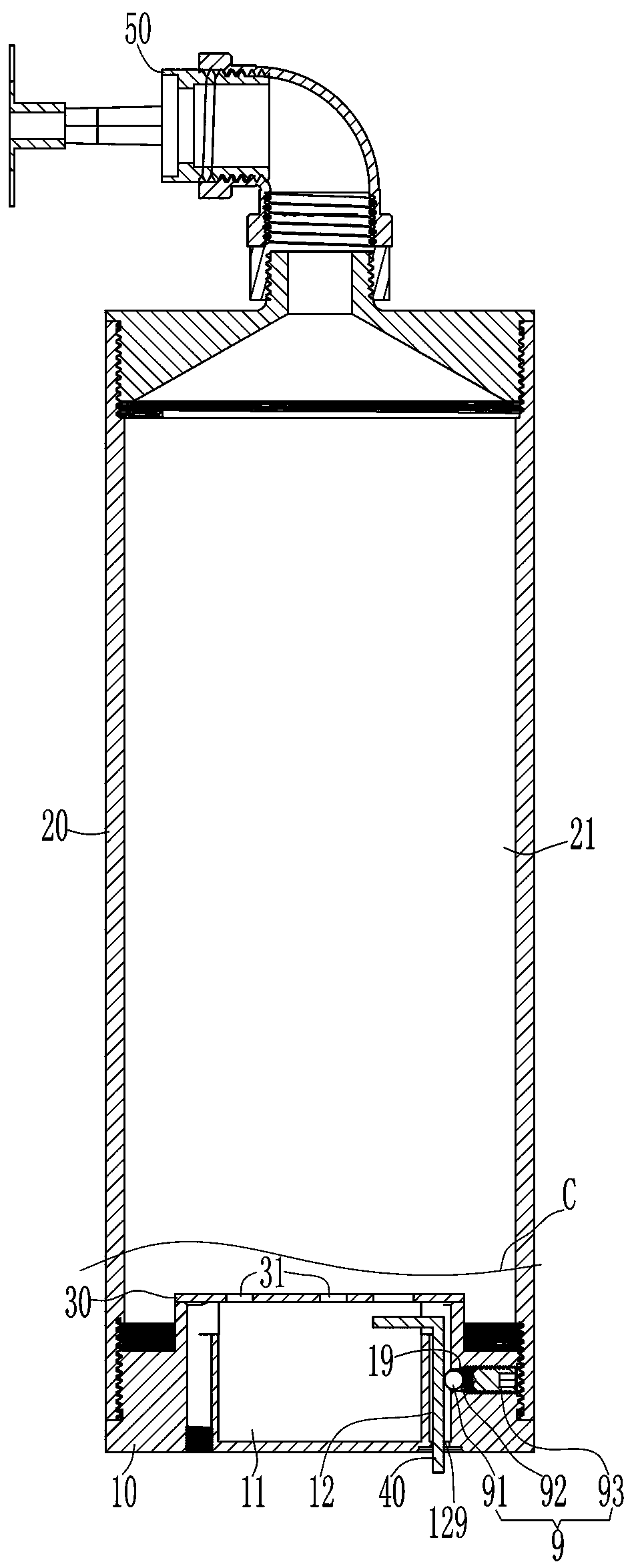 Automatic fire extinguishing device with leakage stopping structure