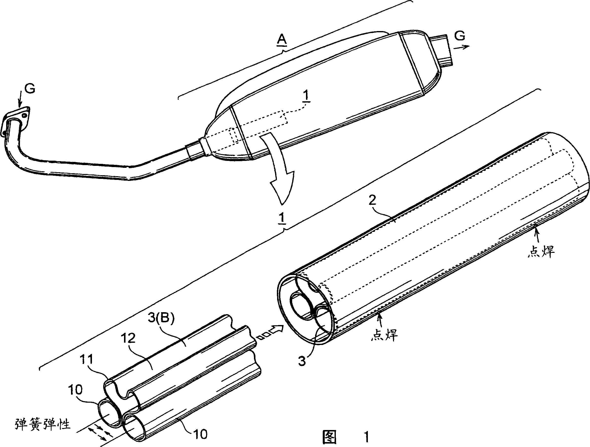 Core piece for exhaust gas catalyst device, method of producing the same, and method of installing and fixing the same