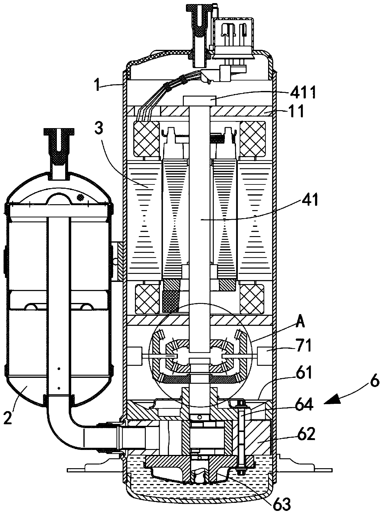 Variable-speed compressor and air conditioner