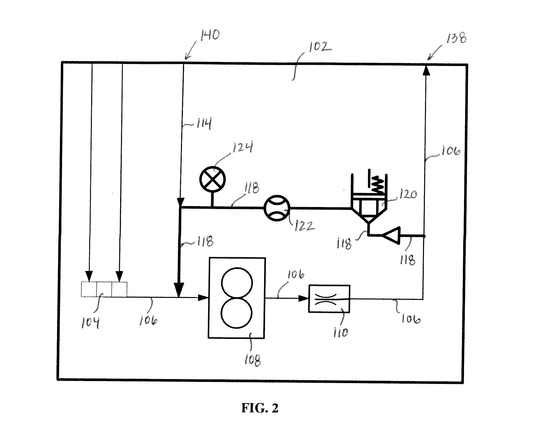 Emulsion-producing hydraulic circuit and method for re-emulsifying a separated liquid