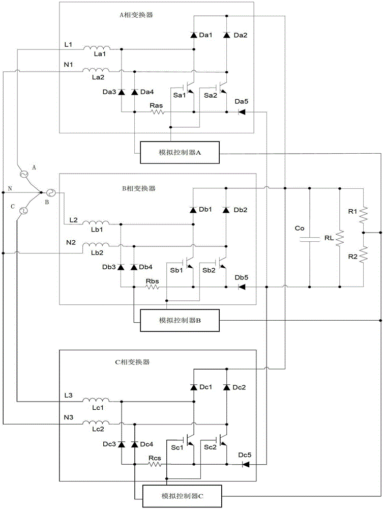 Three-Phase Bridgeless Power Factor Corrected AC-DC Converter
