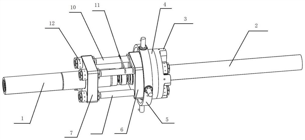 A wind tunnel diaphragm clamping device