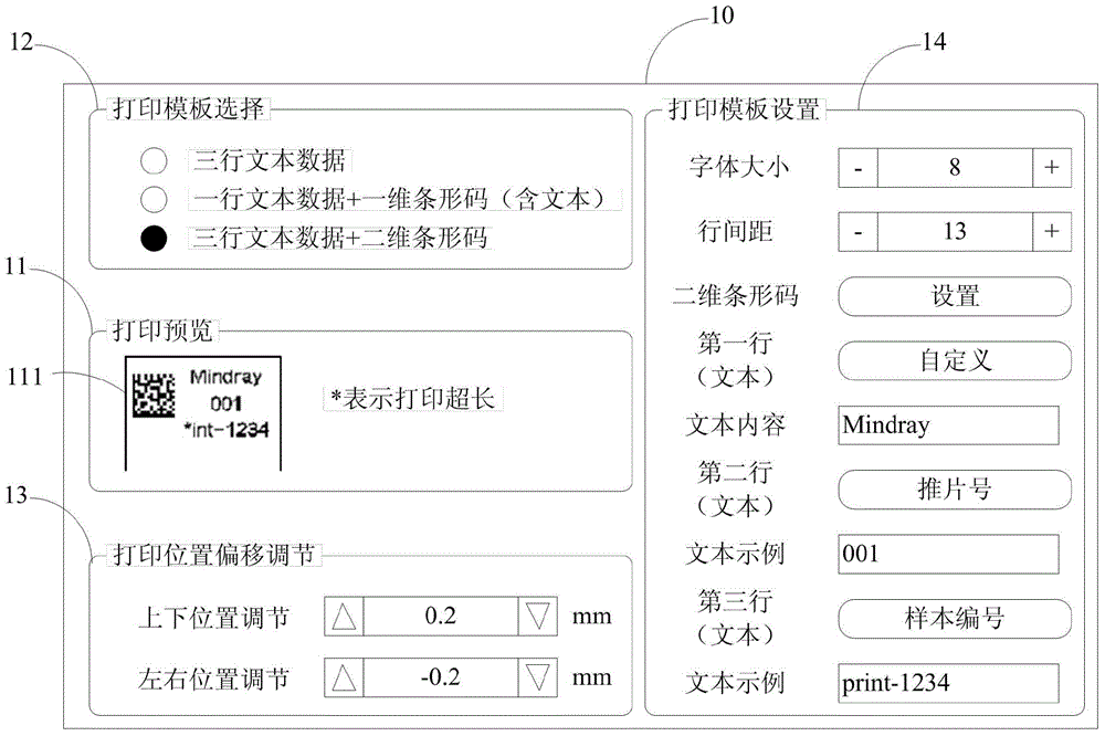 Method and equipment for printing data element for pathological examination to slide, and slide pushing machine
