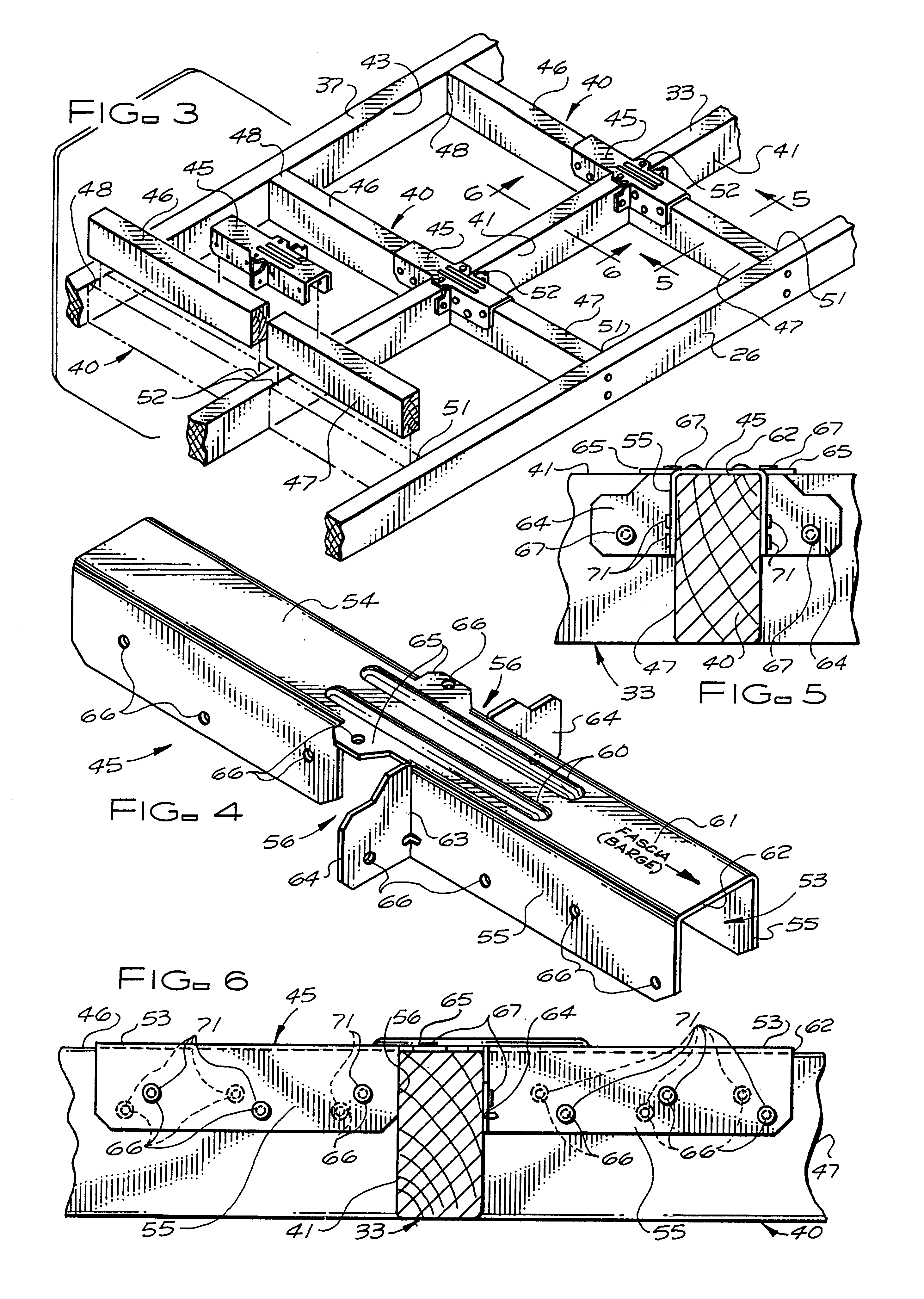 Overhang support system for gable roofs