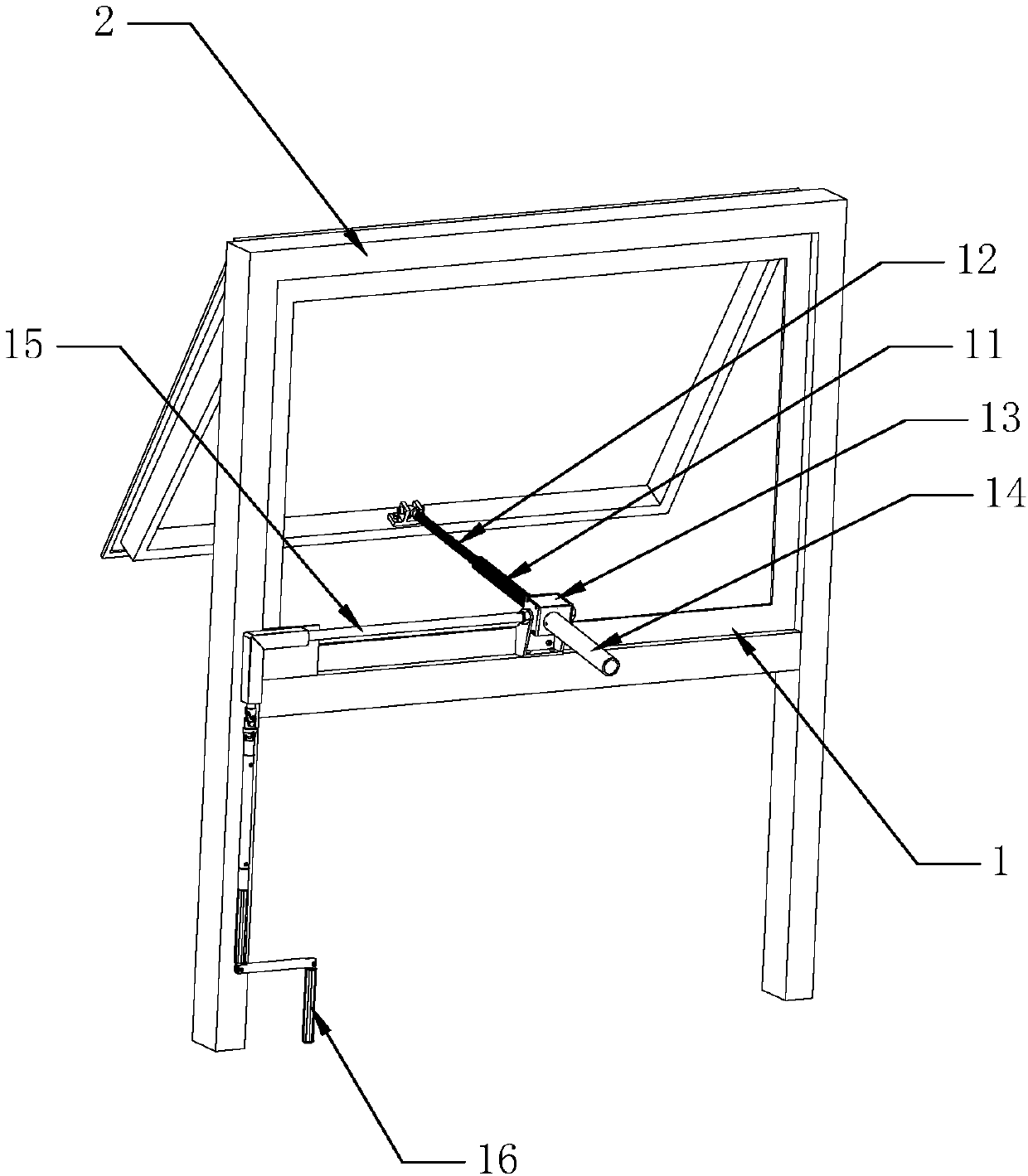 Hand-operated screw opener window