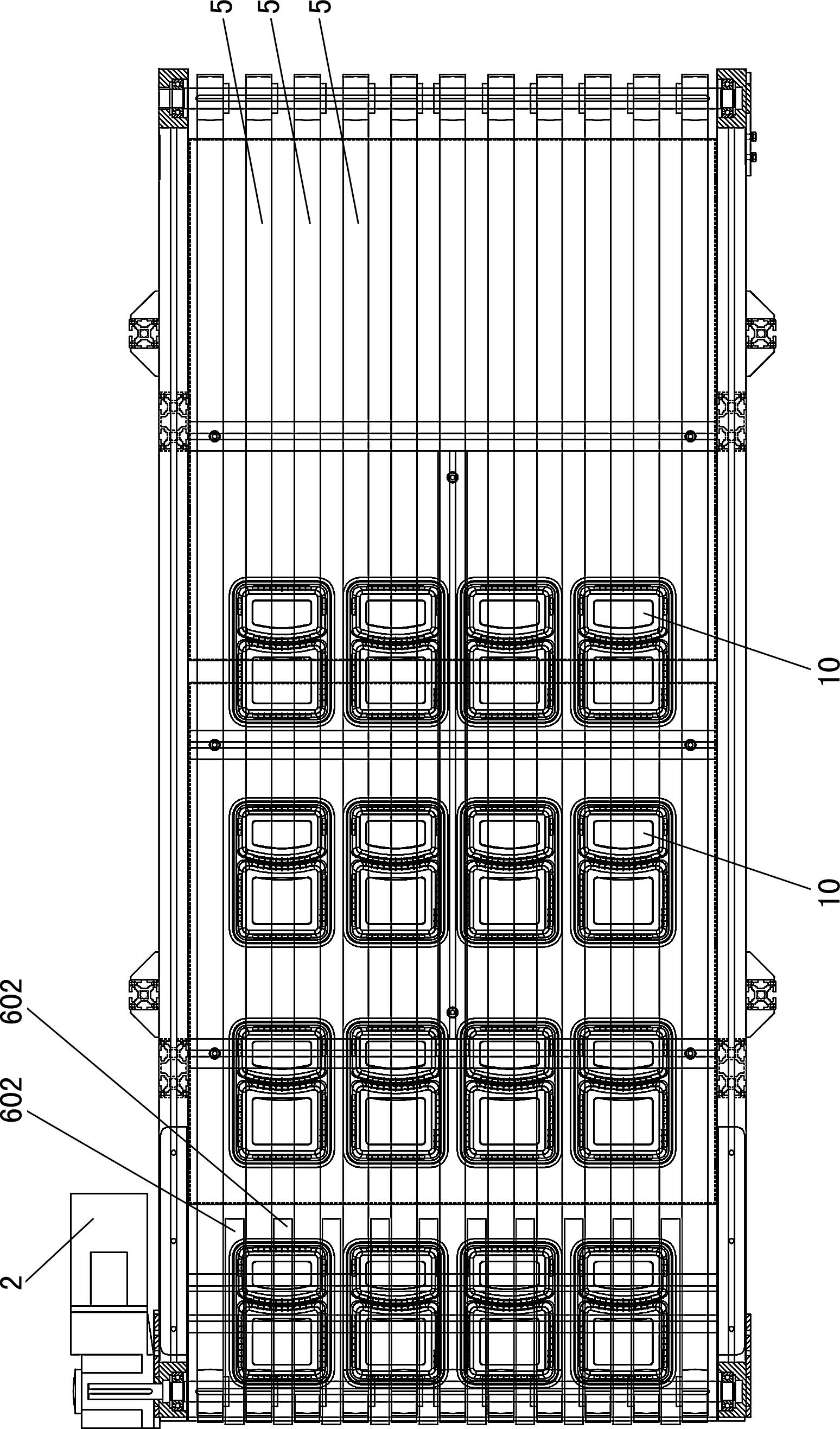 Receiving cup conveying belt of sheet forming machine