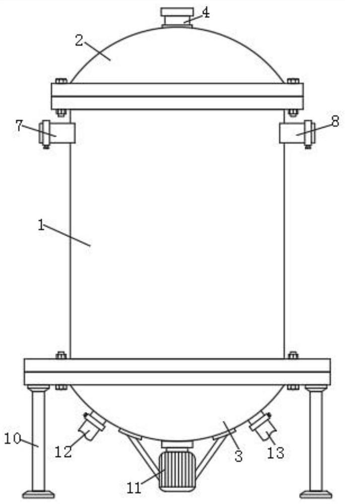 Siphon breaking concentrated water discharge device of reverse osmosis membrane host