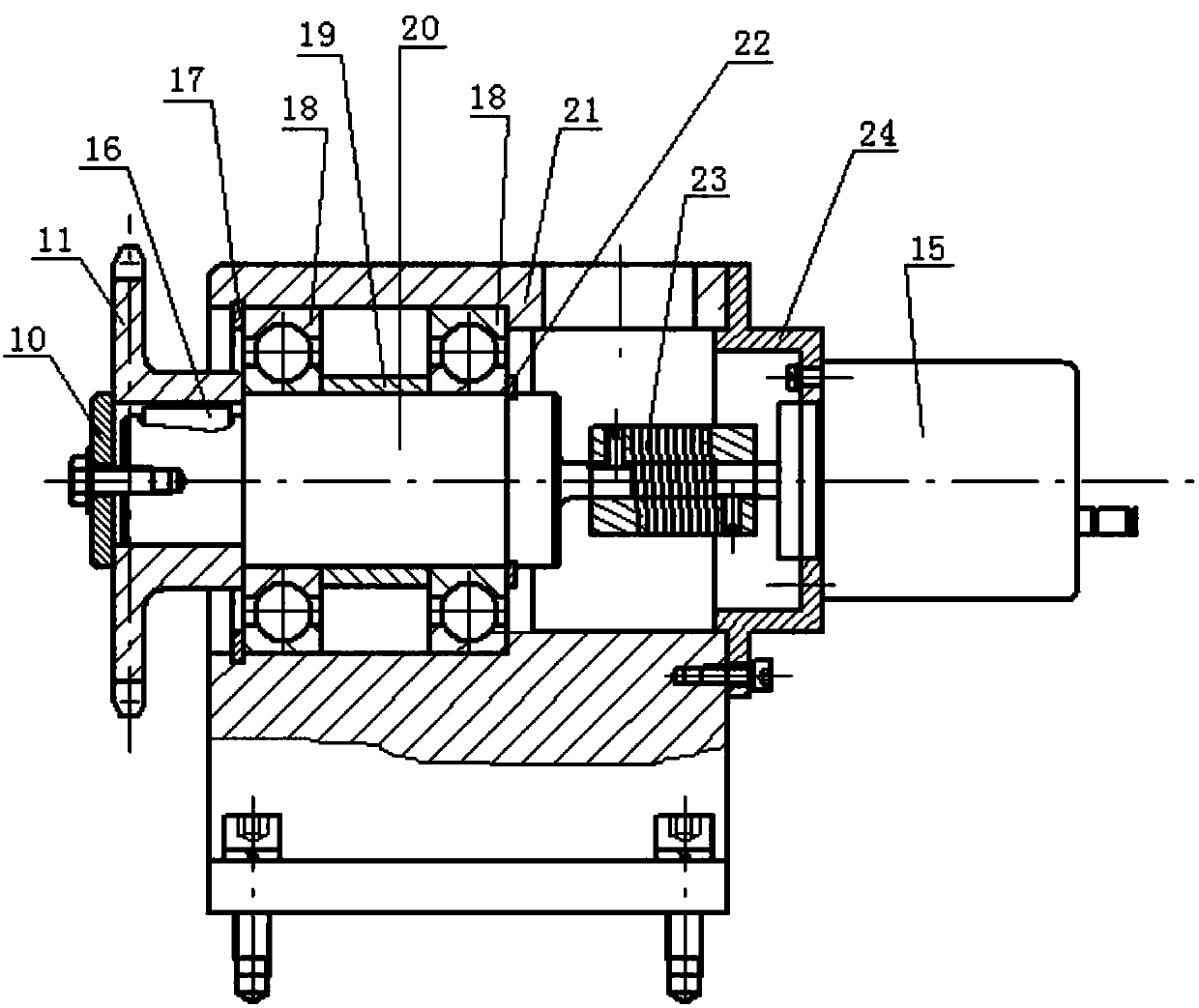 Transmitting device for die set height of closed press machine
