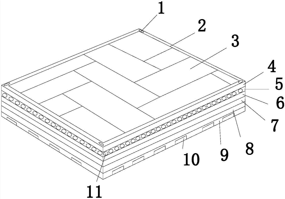 Waterproof mute bamboo glue plate