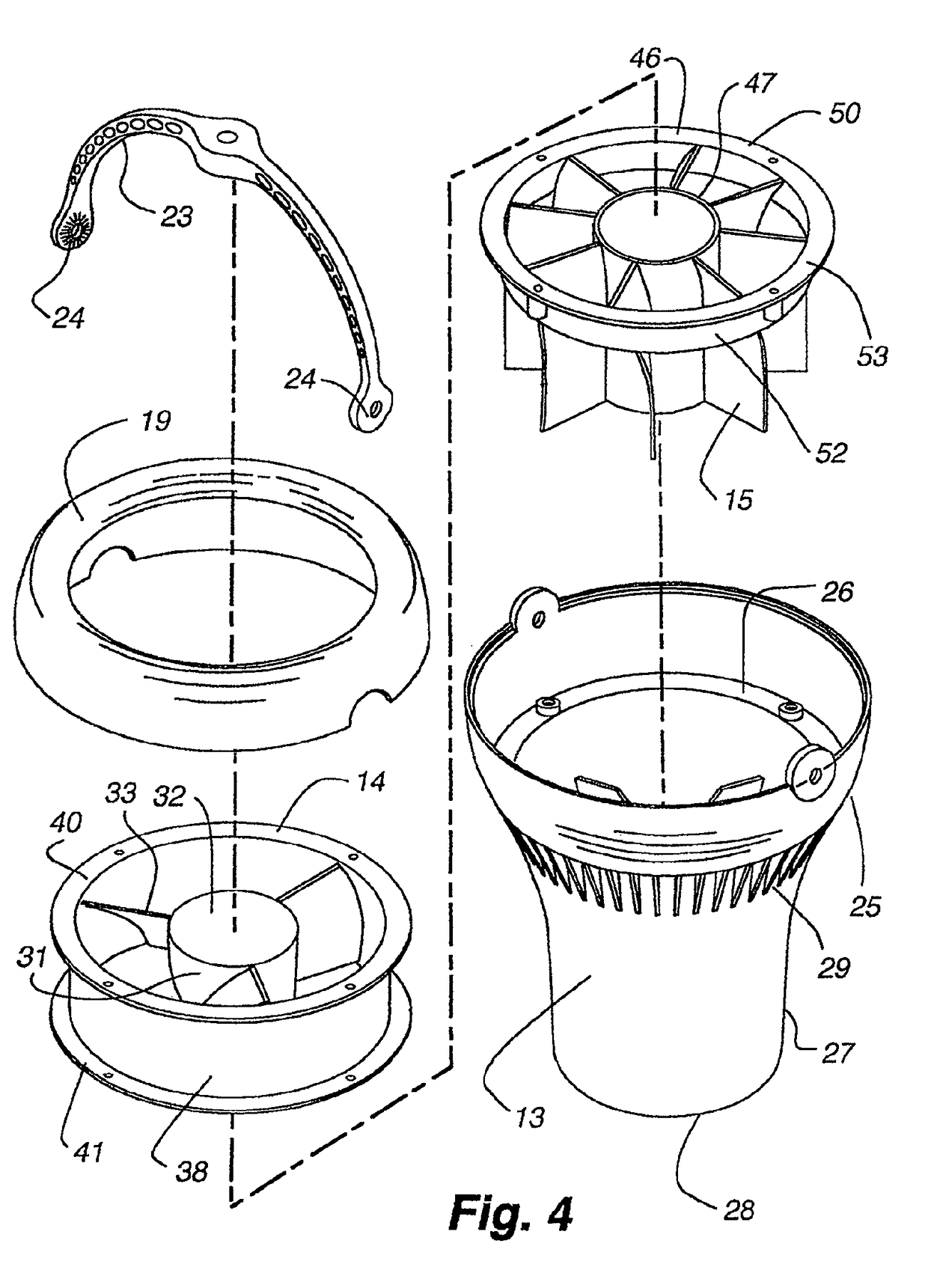 Columnar air moving devices, systems and methods