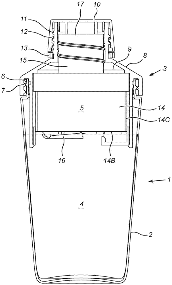 Device for closing a beverage container, assembly of the device with a beverage container and method of operating the assembly