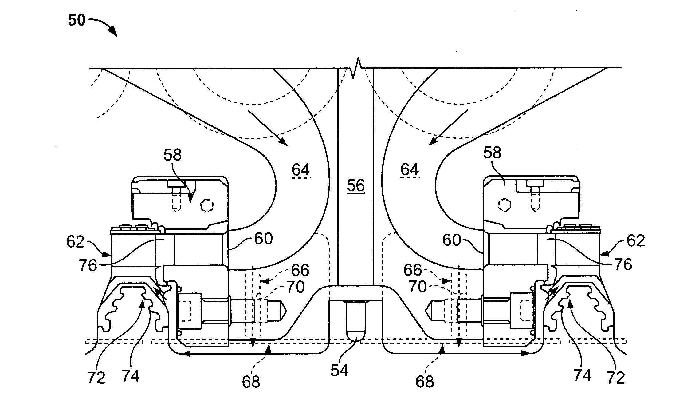 Methods and apparatus for double flow turbine first stage cooling