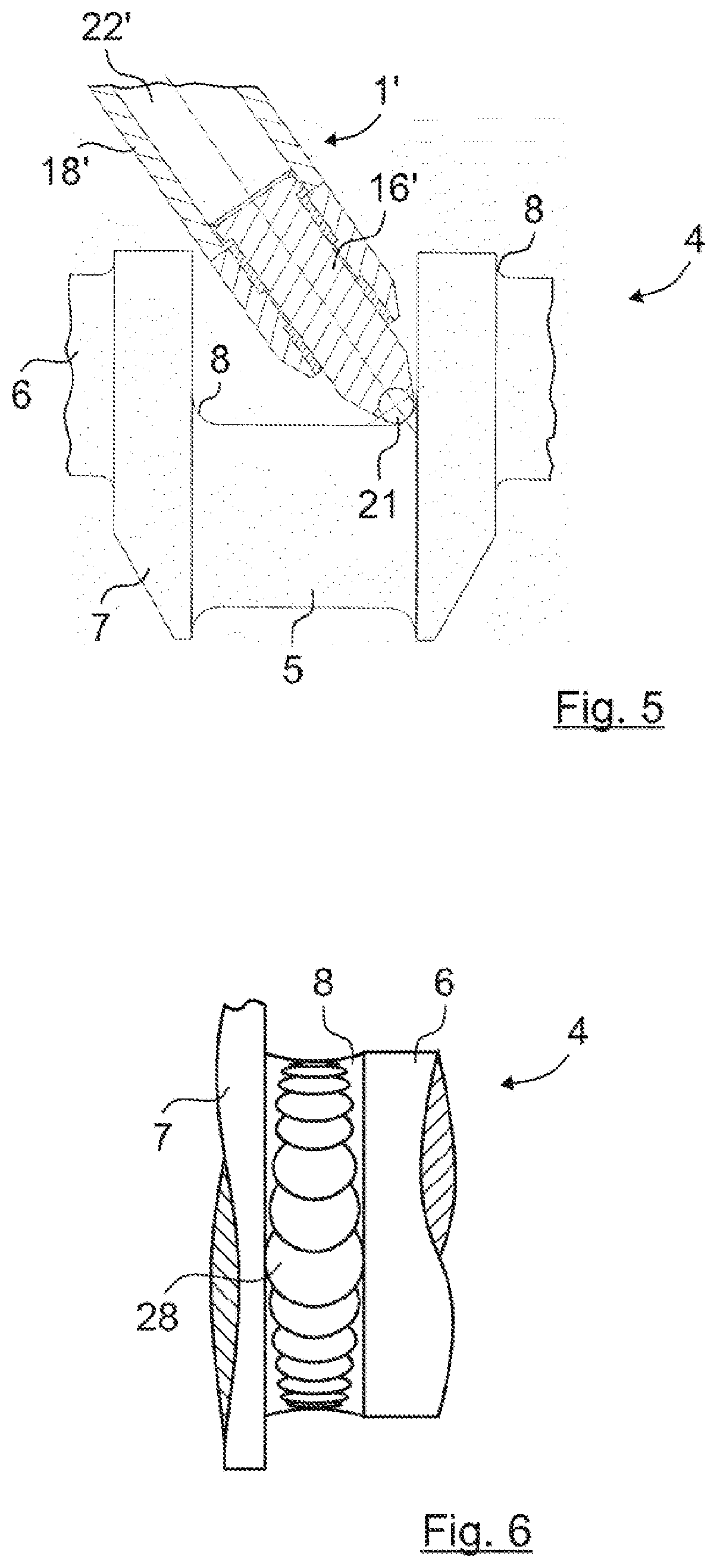 Method and device for the impact treatment of transition radii of a crankshaft