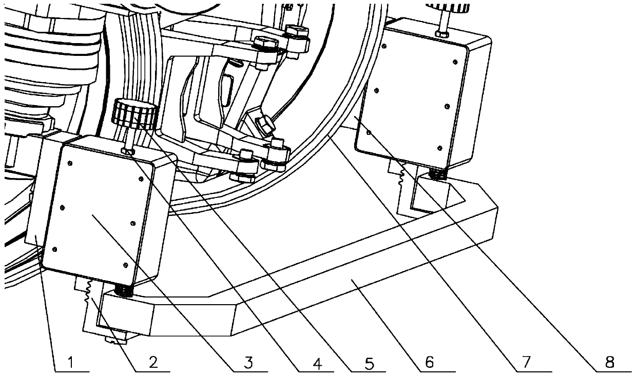 Contact type train obstacle detecting device and a train