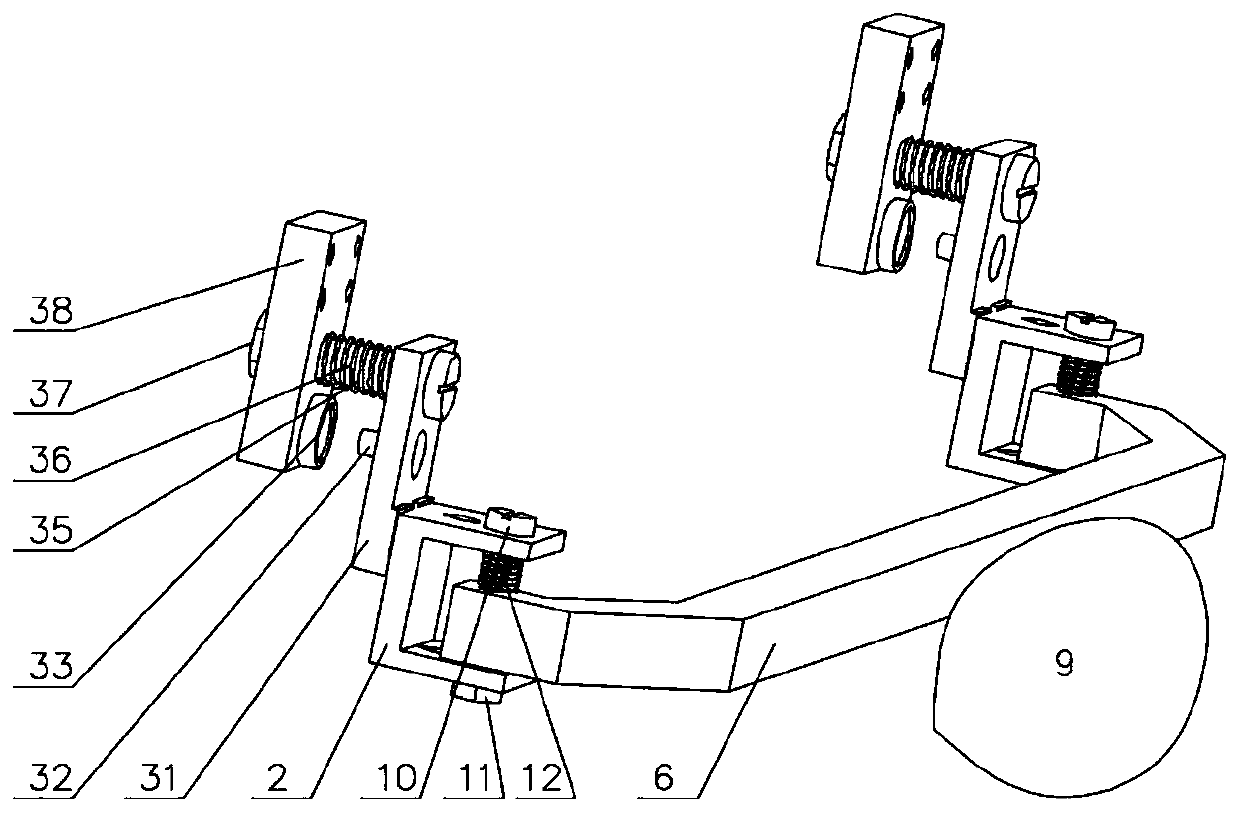 Contact type train obstacle detecting device and a train