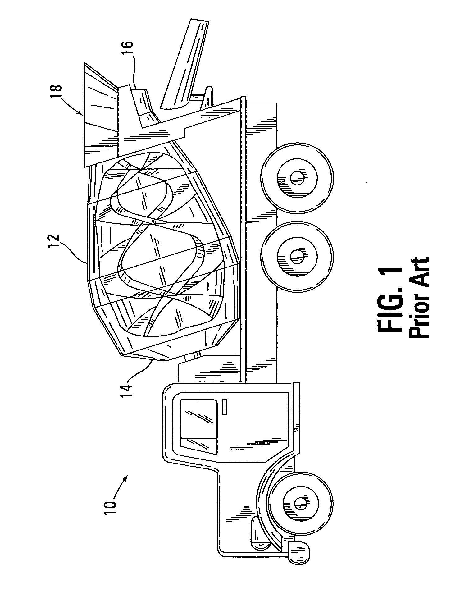 Mechanism for removing concrete accretions from mixing drum