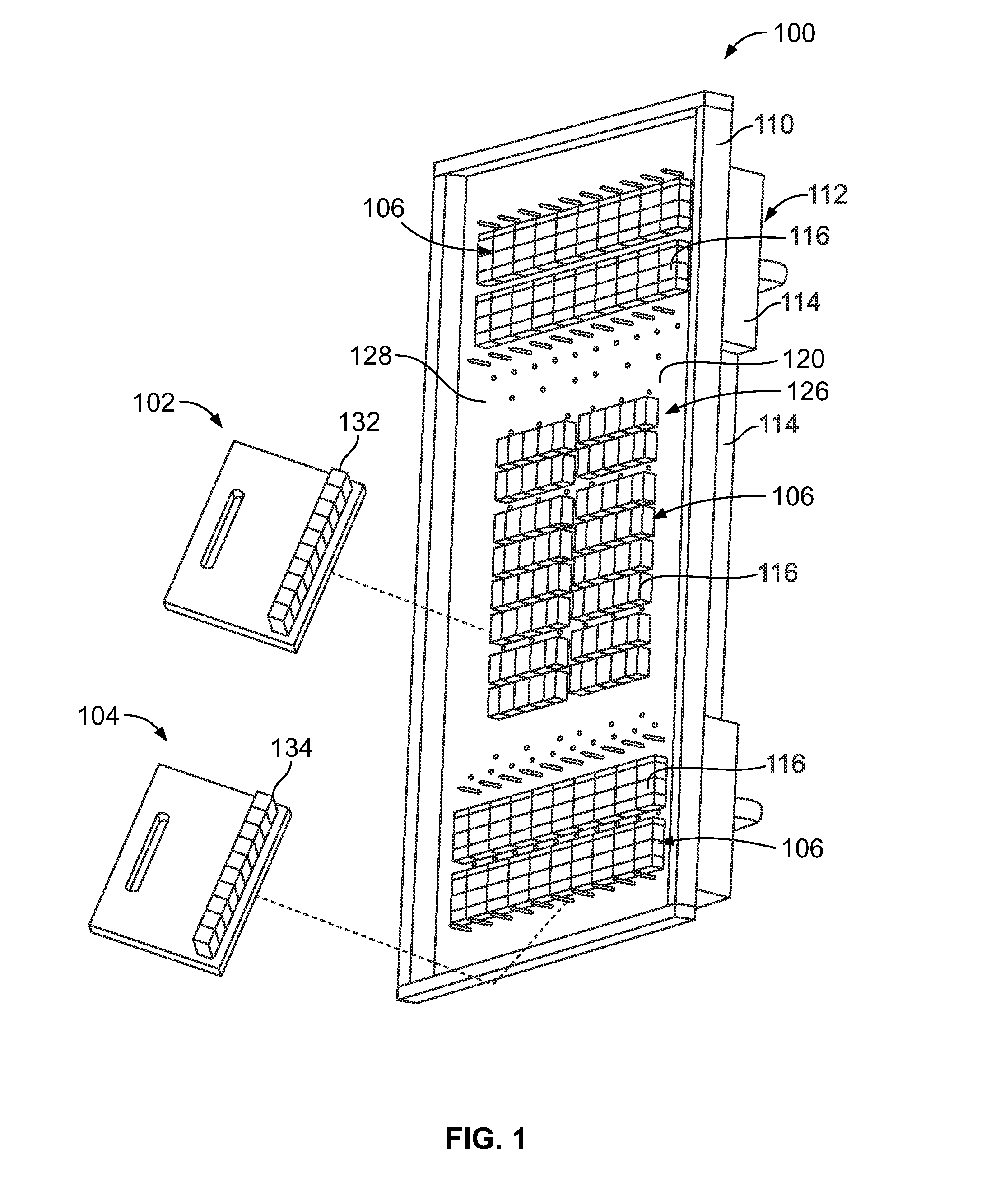 Cable backplane system having a strain relief component