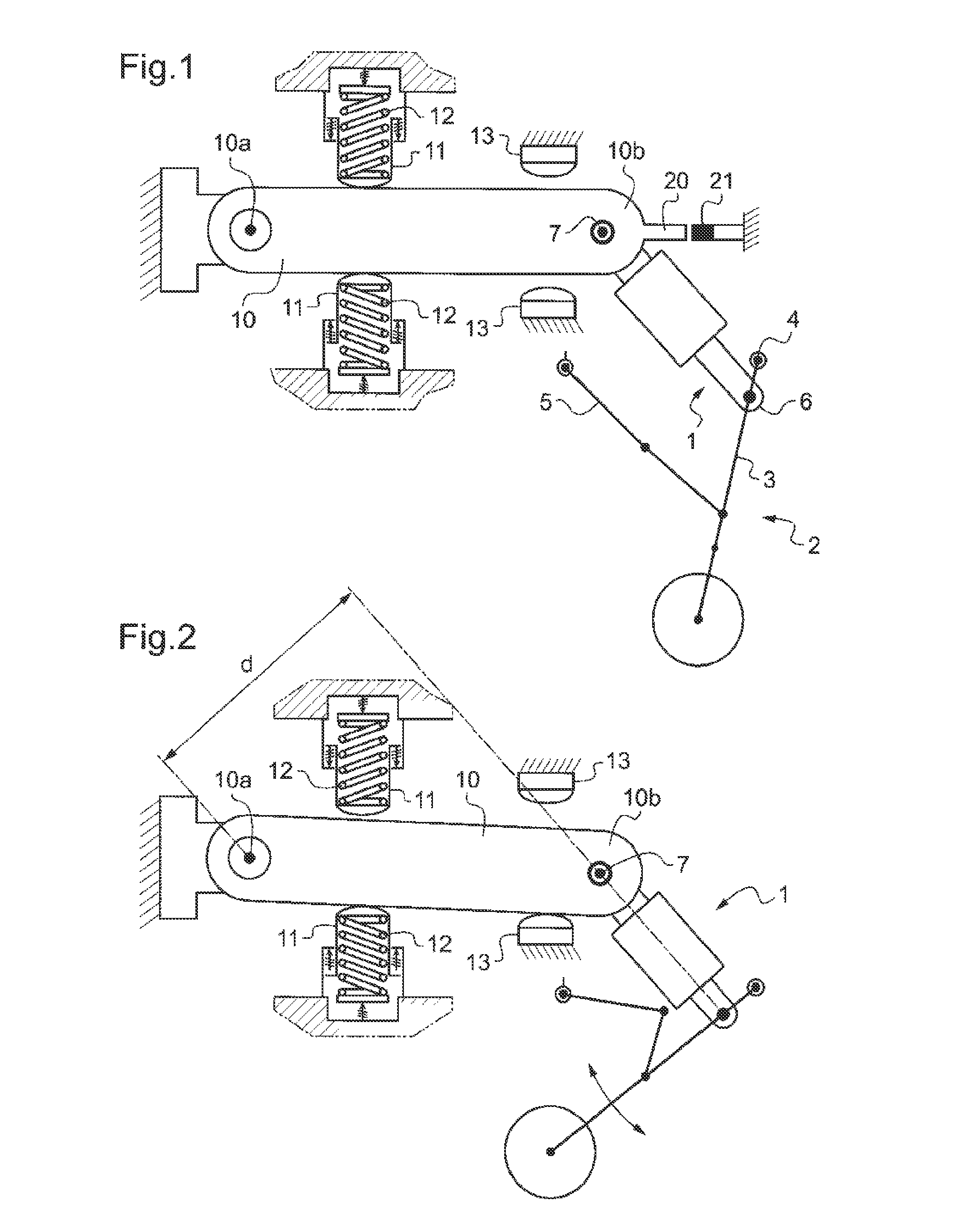 Device for coupling an actuator for controlling the landing gear of an aircraft