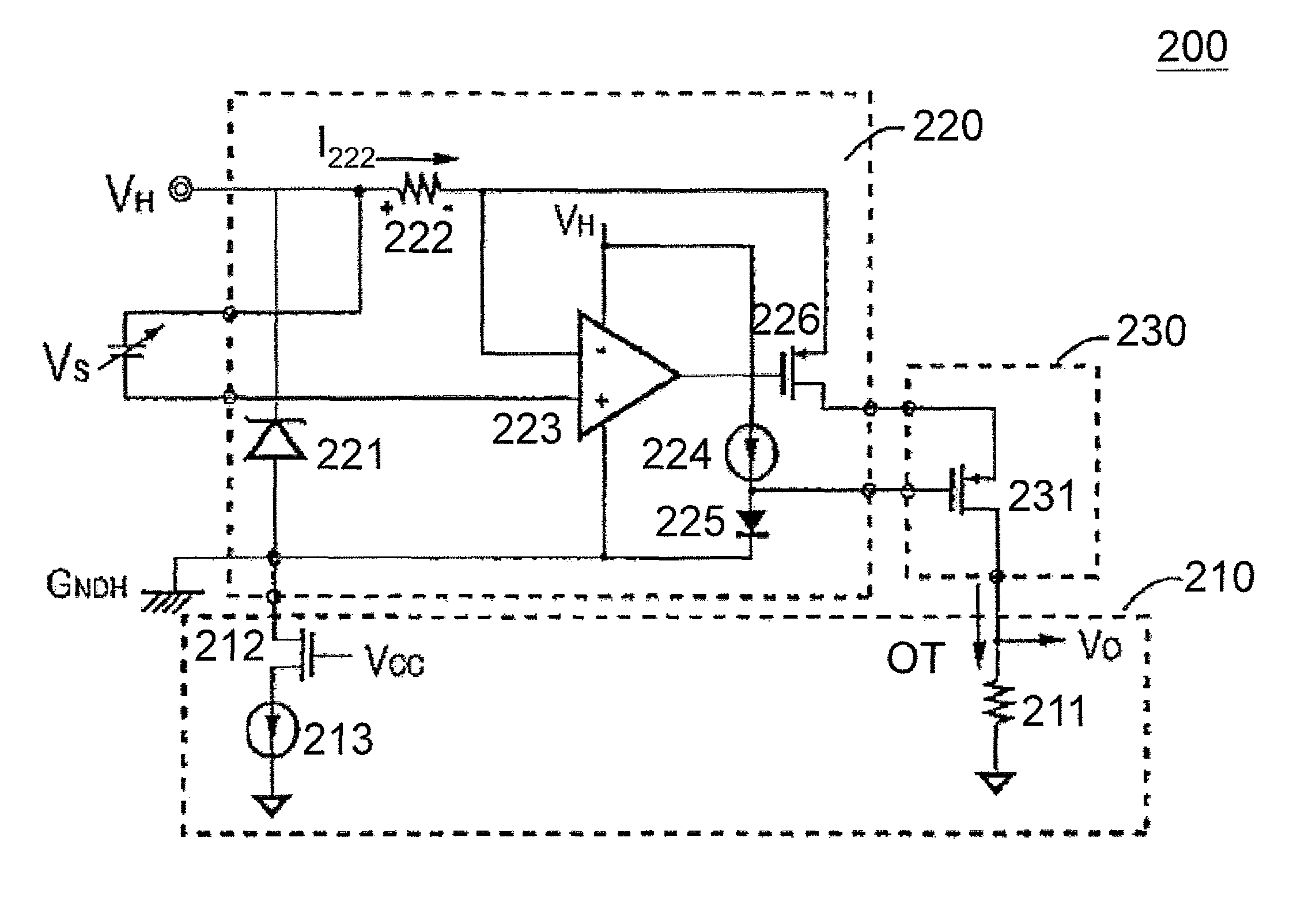 High-side signal sensing circuit