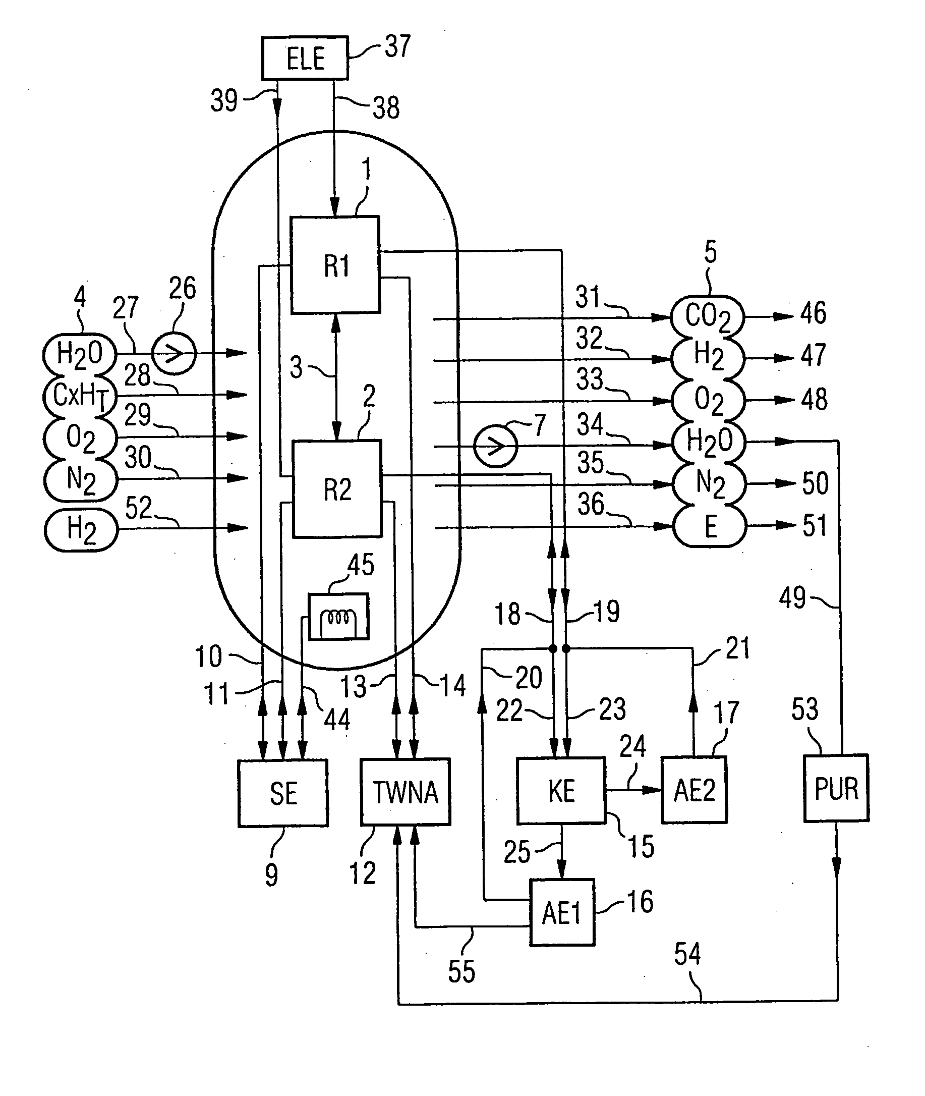 Aircraft having integrated electrochemical supply system