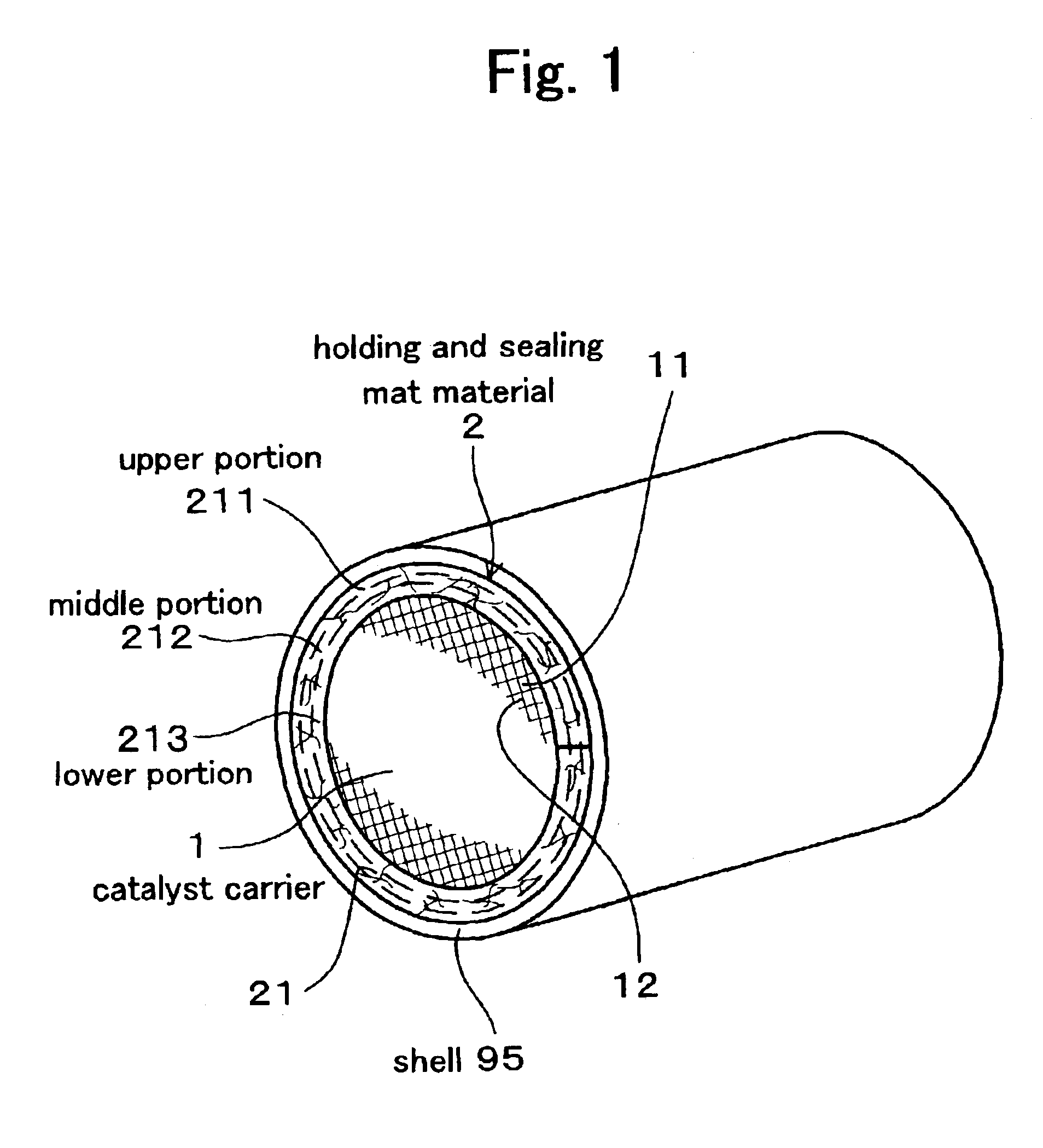 Holding/sealing material for use in catalytic converter for clarifying gaseous emission