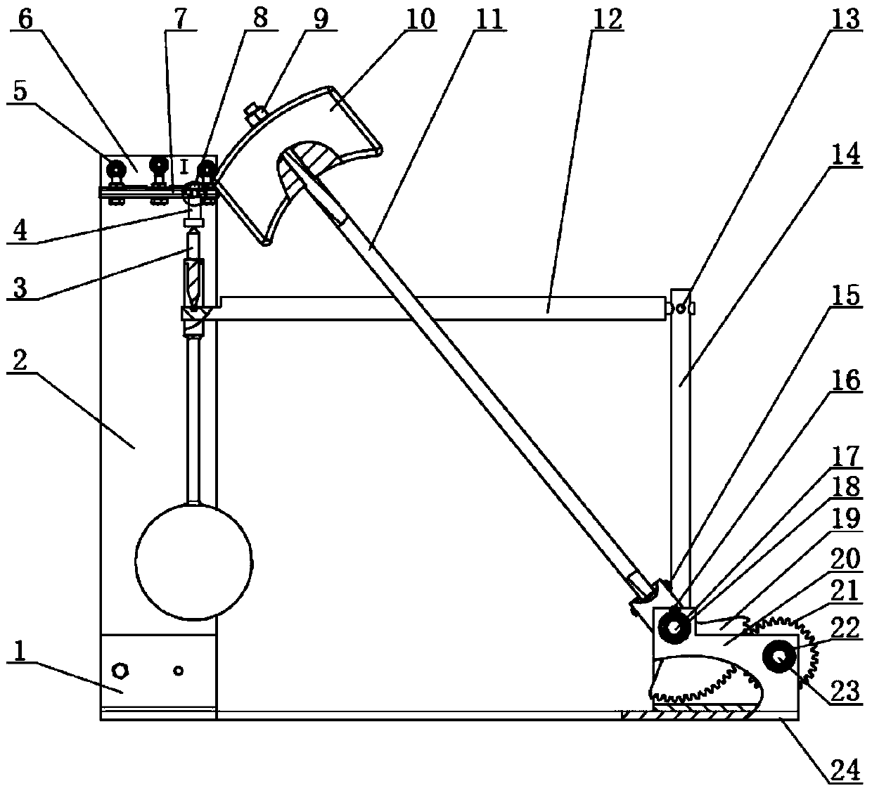 Mechanical earthquake self-detection device