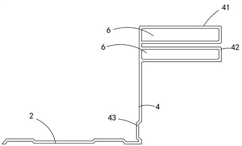 Ceiling mounting structure of cellular boards