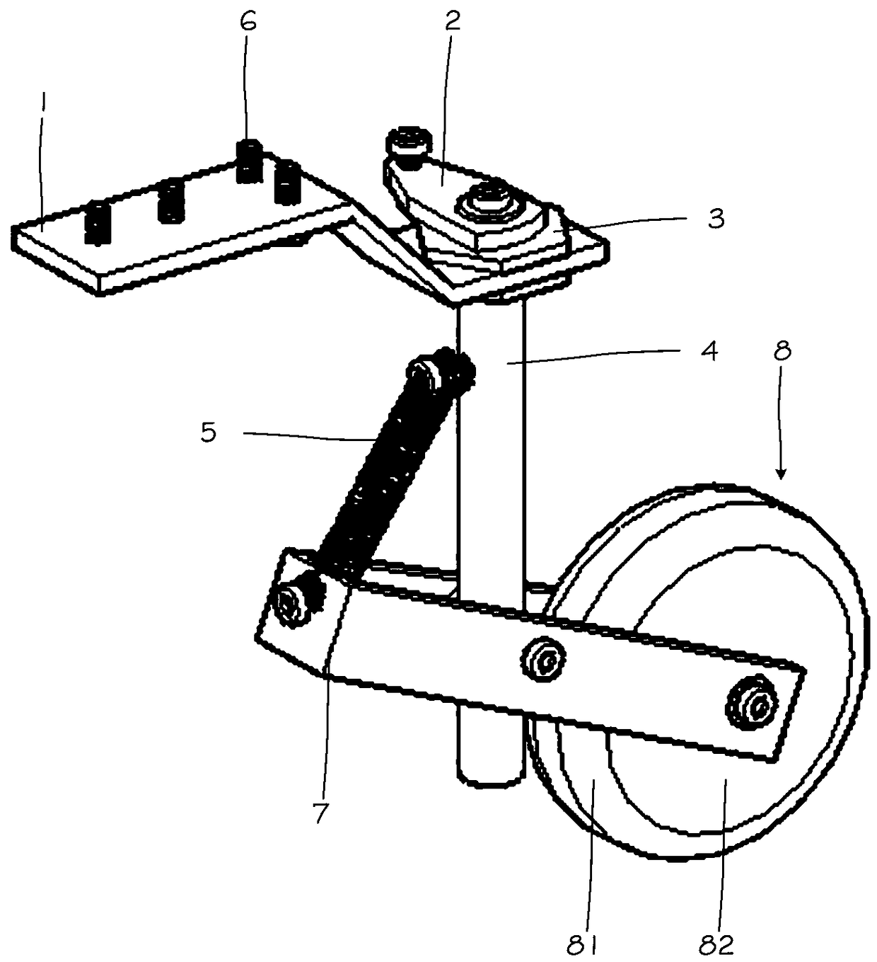 An unmanned aerial vehicle decelerating and shock-absorbing landing gear