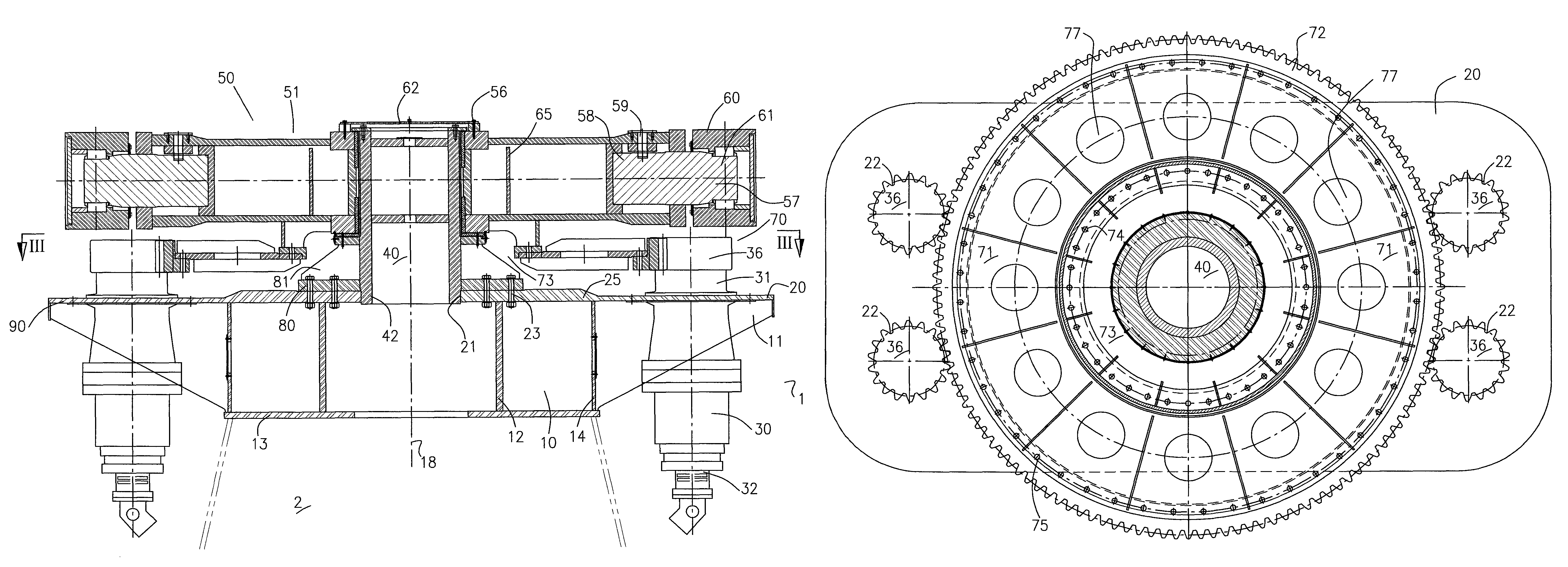 Boom slewing actuator system