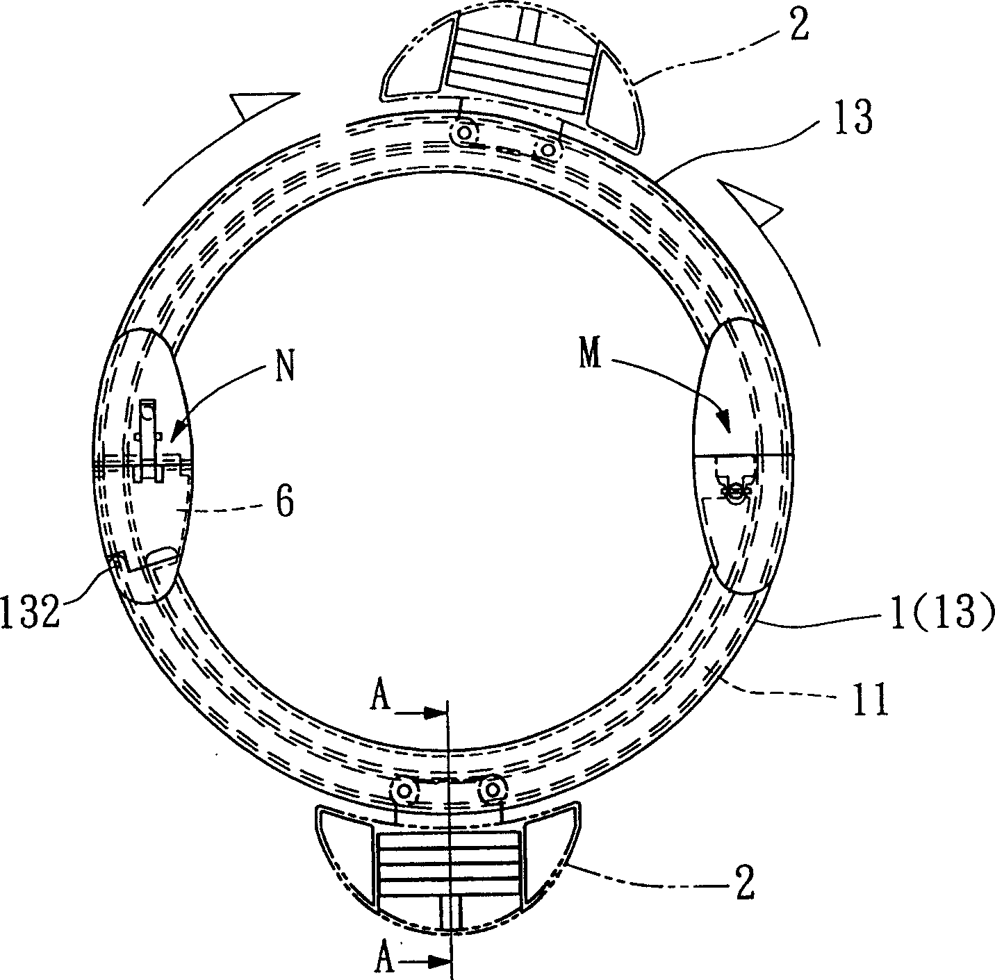 Hula ring with rotary body