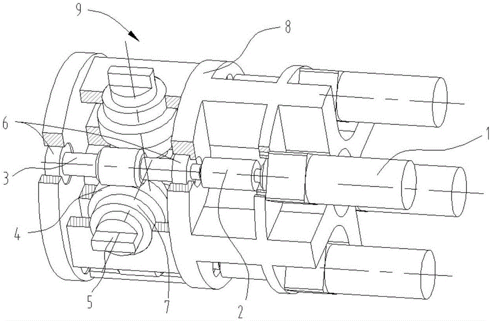 Four-shaft combined precise drive steering engine device