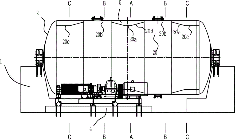 Ball mill with non-cylindrical inner cavity wall