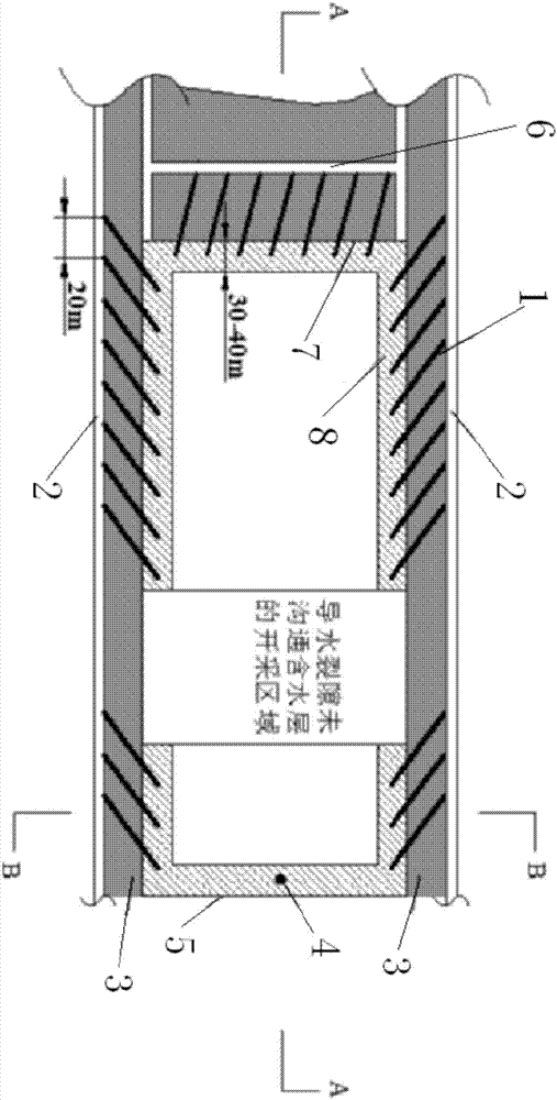Flooding damage control method for water-diversion fracture main channels of drill-hole-grouting plugged overburden rock